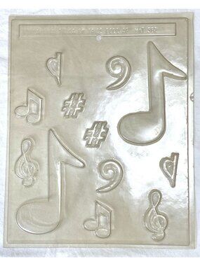 Music Notes Chocolate Plastic Mold Apollo Tulsa OK 74105 Mat 382 Candy Soap Craf